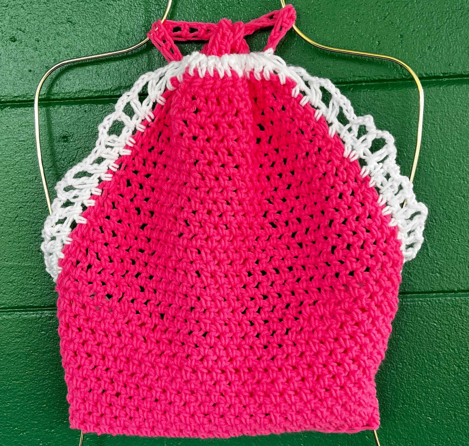 CUTSIE PINK &amp; WHITE HANDMADE CROCHET