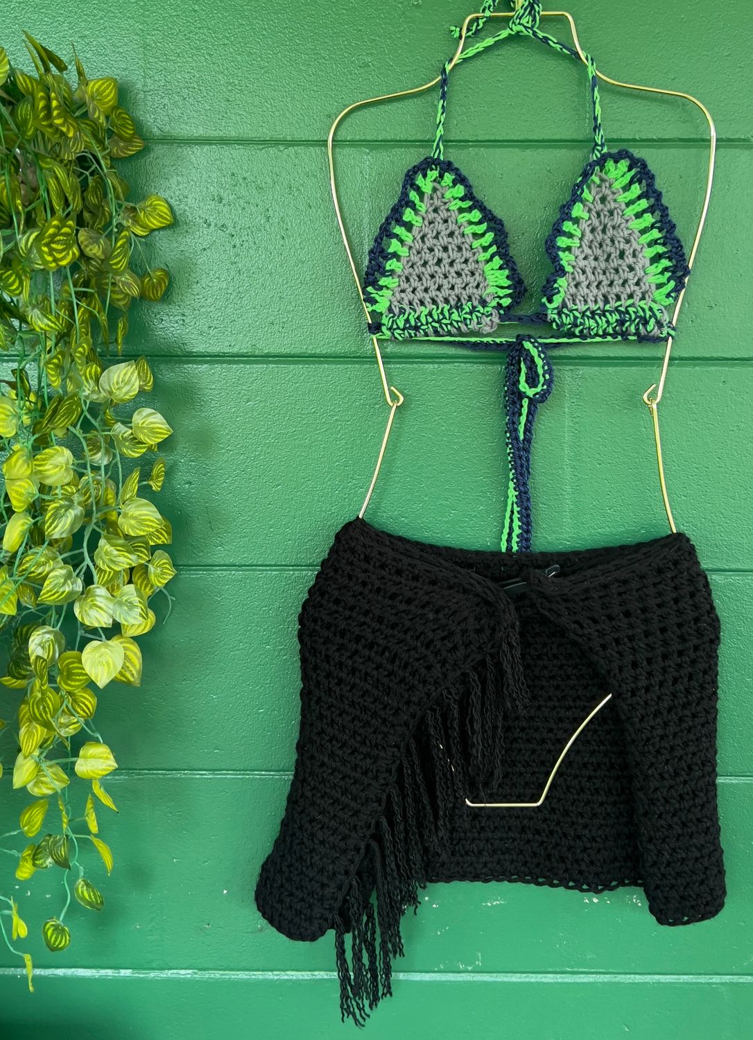 SEATTLE SEAHAWKS FAN HANDMADE CROCHET TOP