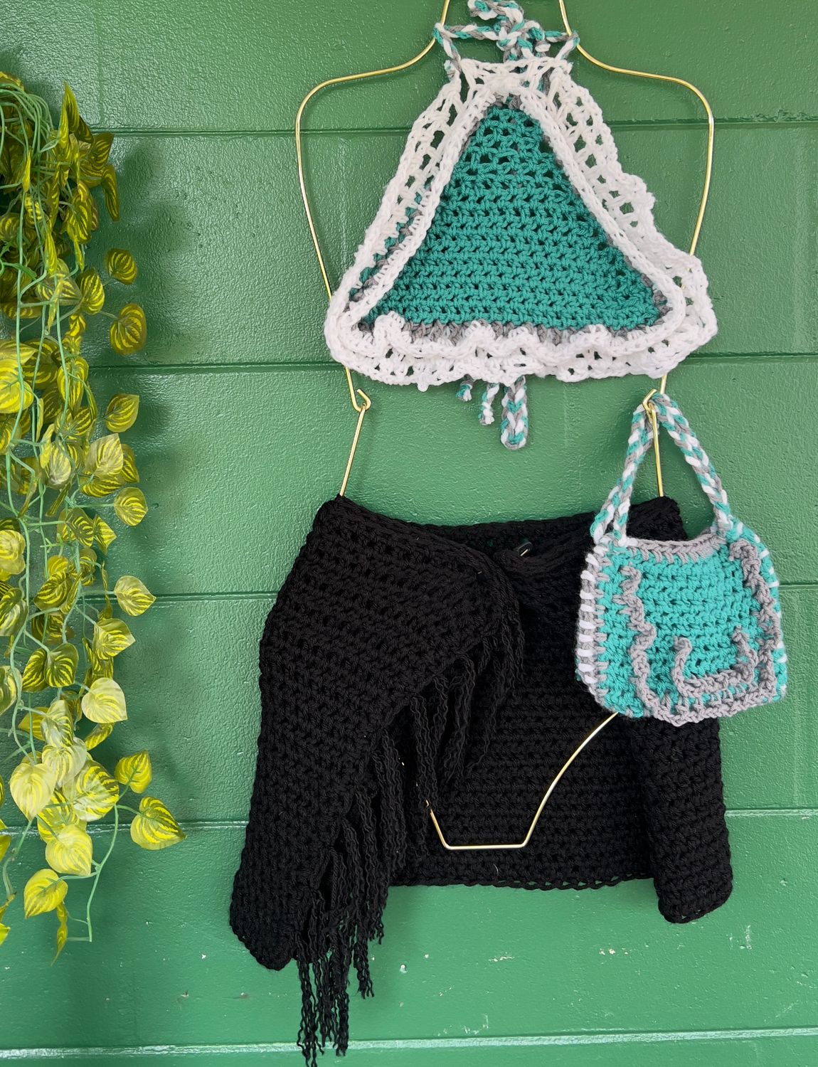 EAGLES FAN HANDMADE CROCHET TOP