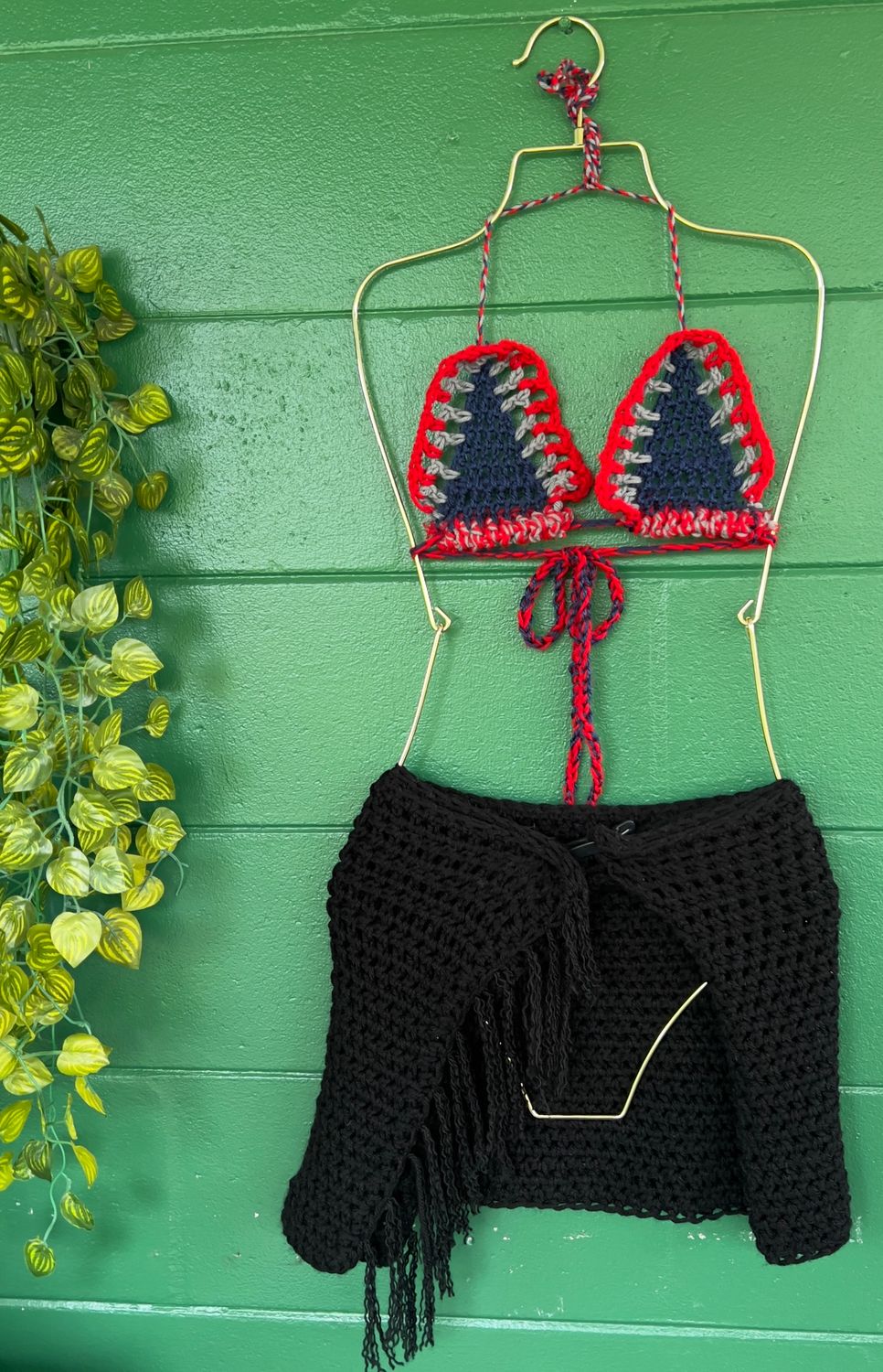 NEW ENGLAND PATRIOTS FAN HANDMADE CROCHET TOP