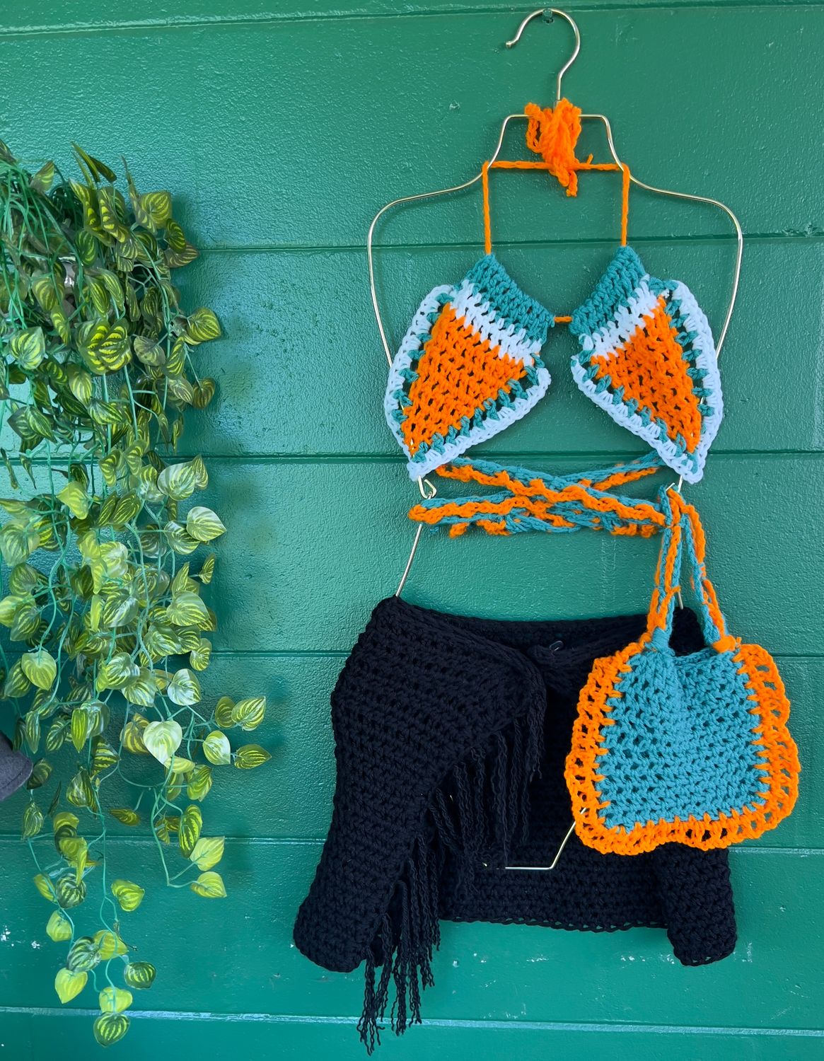 MIAMI DOLPHINS FAN HANDMADE CROCHET TOP