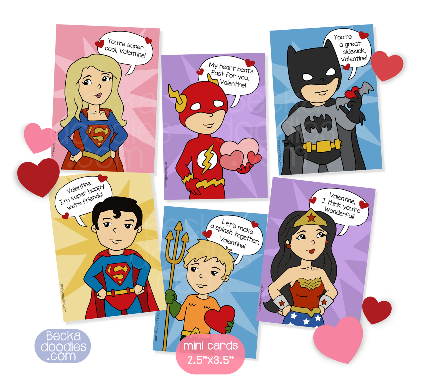 Gel Printing Cards for Valentines Day 