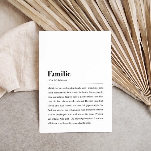 Postkarte Familie