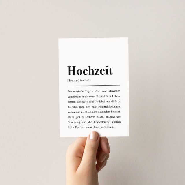 Postkarte Hochzeit
