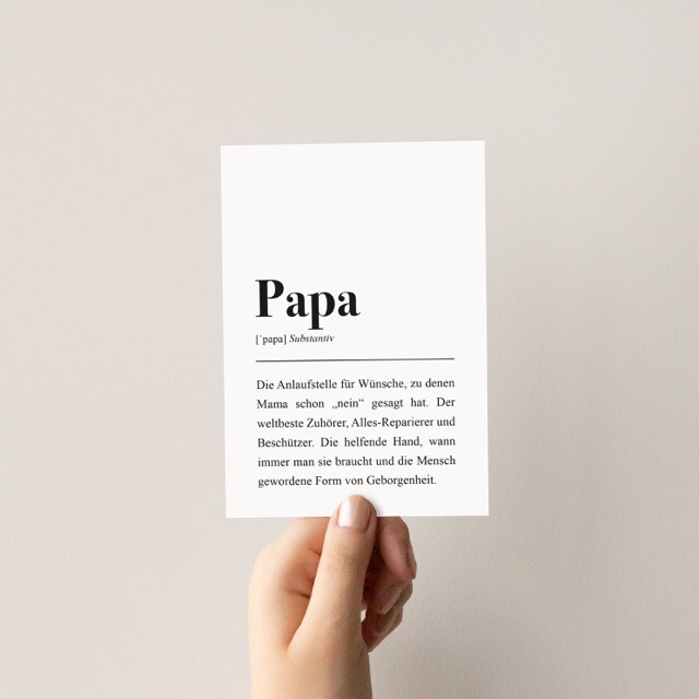 Postkarte Papa