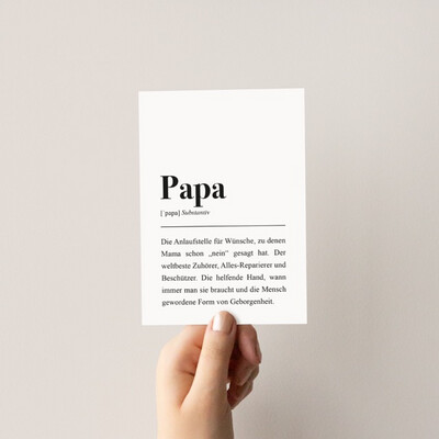Postkarte Papa