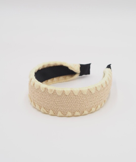 Haarreifen Boho rosa/beige