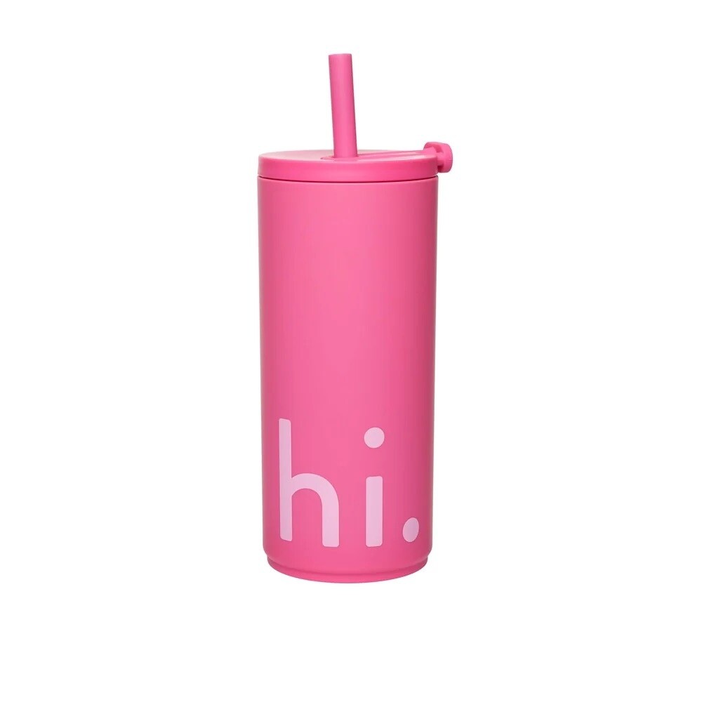 TRAVEL CUP WITH STRAW 500ML WITH SOFT COATING