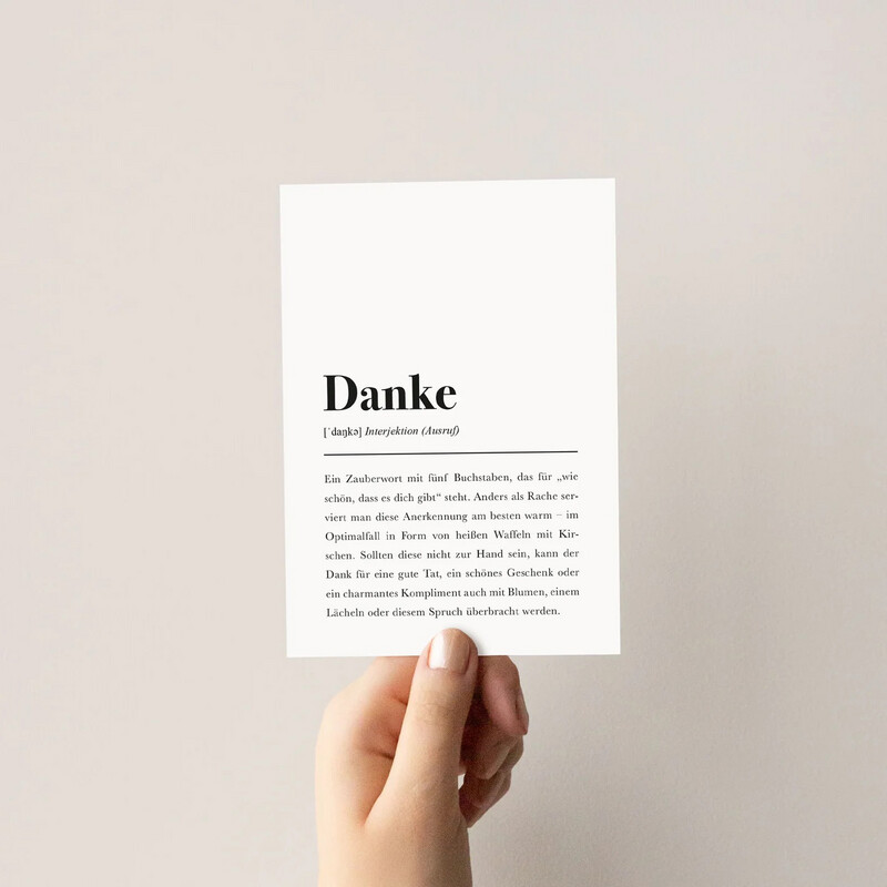 Postkarte Danke 