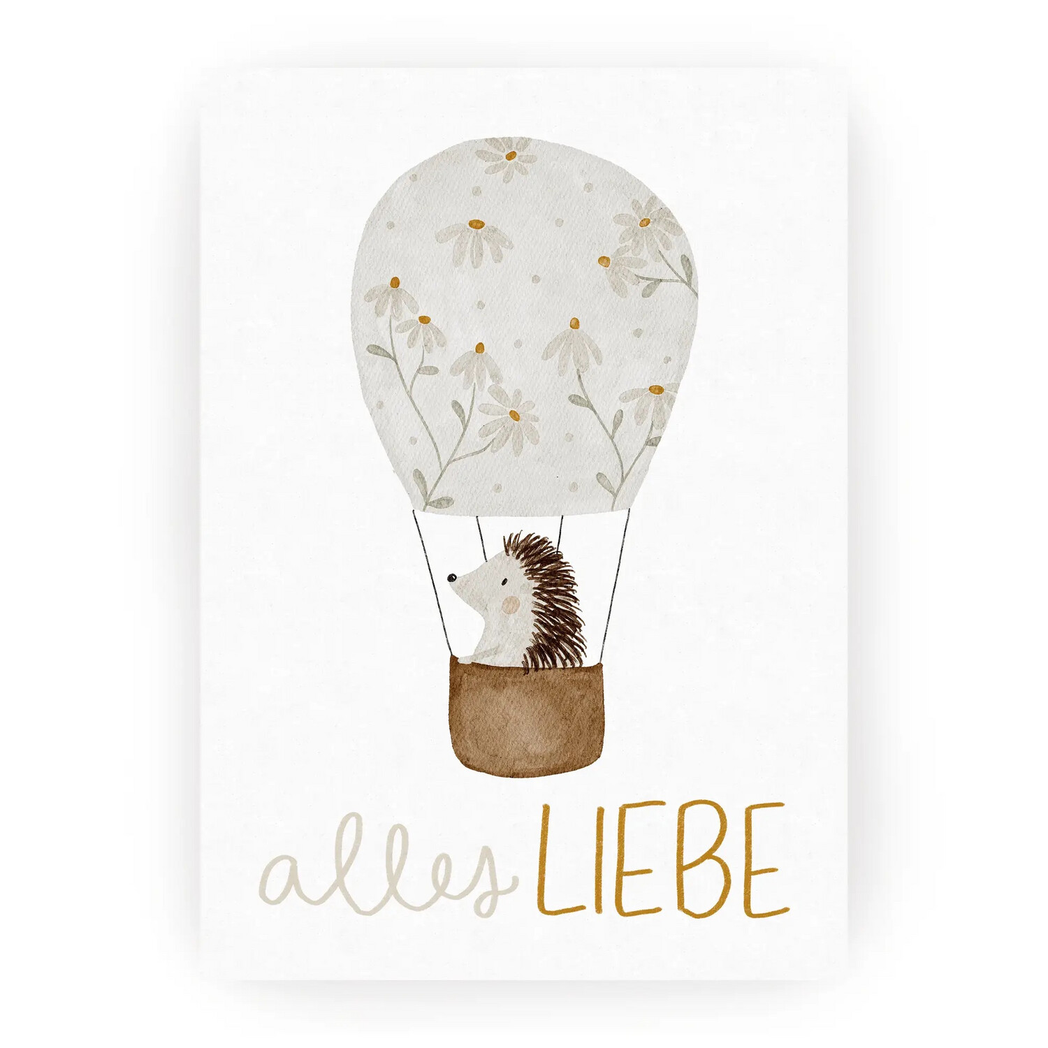 Postkarte Geburtstag Heißluftballon