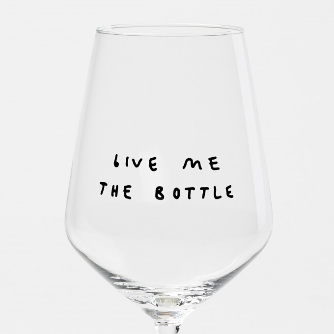 &quot;Give Me The Bottle&quot; Weinglas