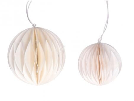 Papierkugel weiß rund