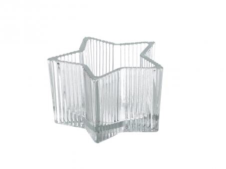 Windlicht Stern glas 
