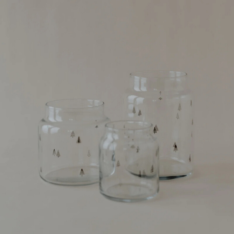 Vase aus Glas Tannen