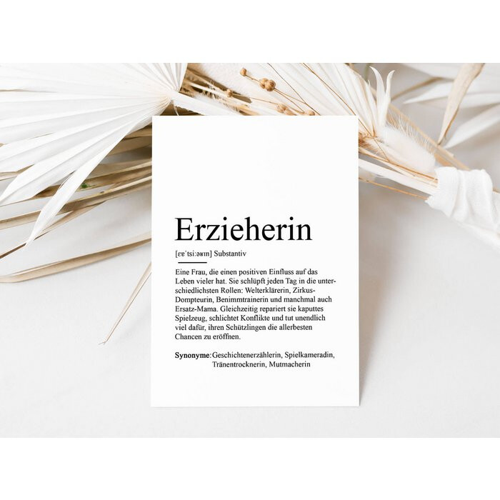 Postkarte Erzieherin