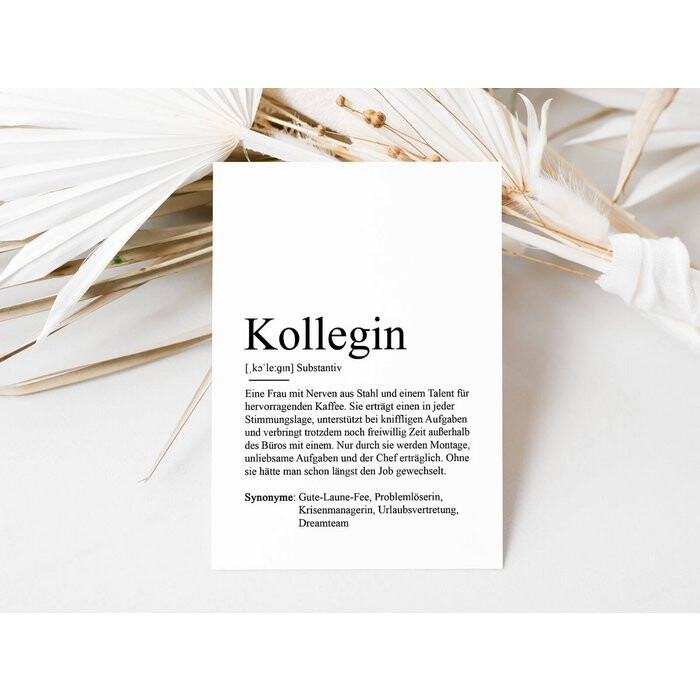 Postkarte Kollegin