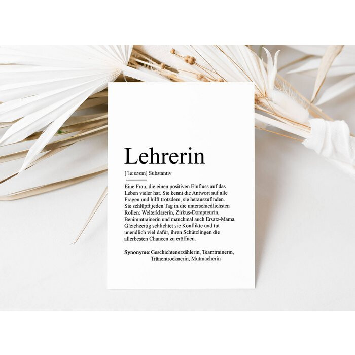 Postkarte Lehrerin