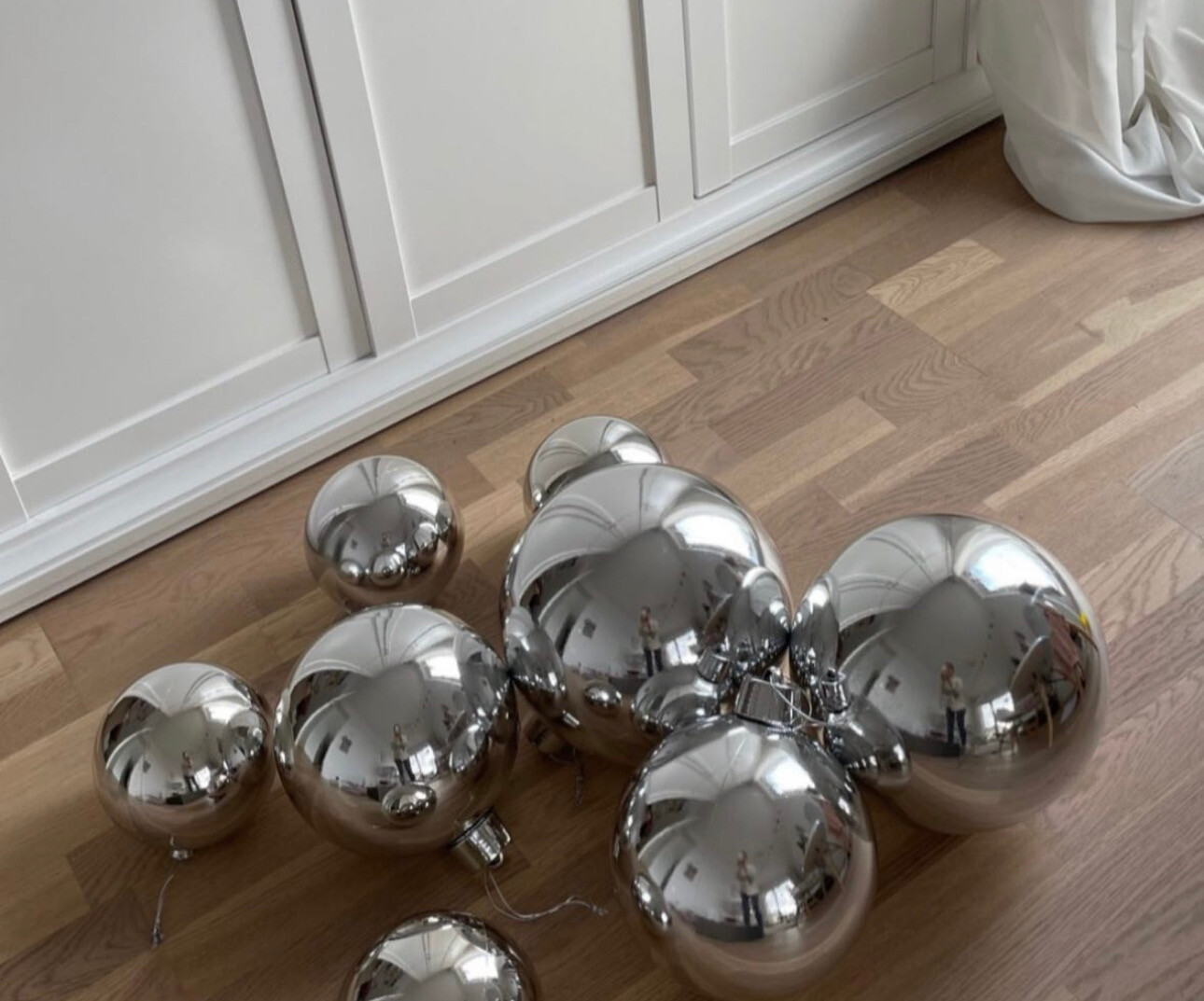 Kugel Kunststoff glanz silber