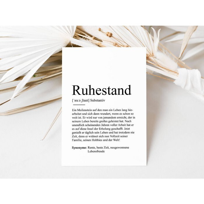 Postkarte Ruhestand