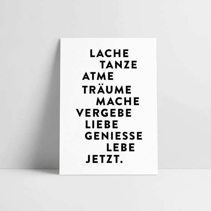 Lebe jetzt / Postkarte