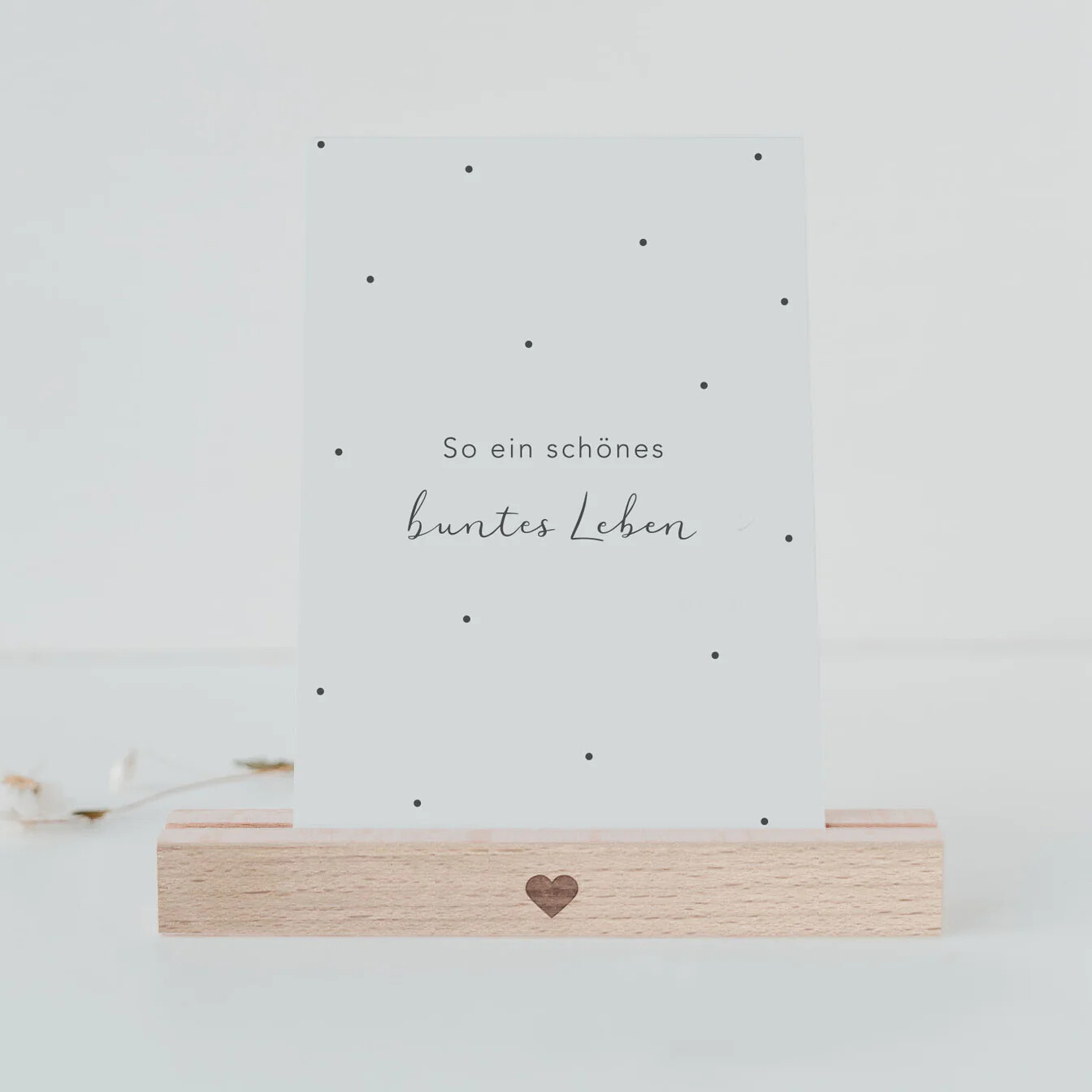 Spruchkarte Buntes Leben