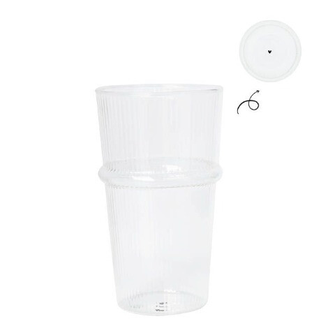 Bastion Collections Latte Macchiato Glas rillen