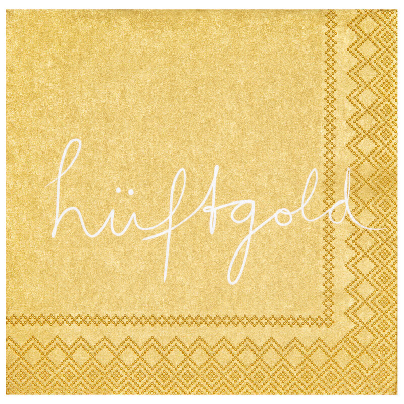 COCKTAILSERVIETTEN &quot;HÜFTGOLD&quot;
