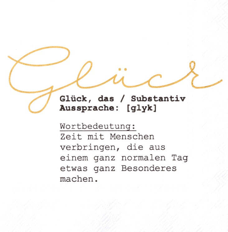 COCKTAILSERVIETTEN &quot;GLÜCK&quot;