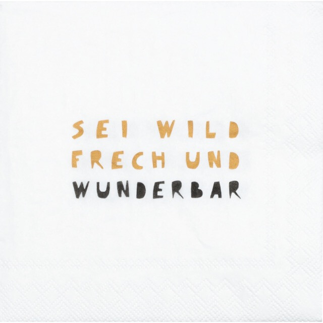 COCKTAILSERVIETTEN &quot;SEI FRECH UND WILD&quot;