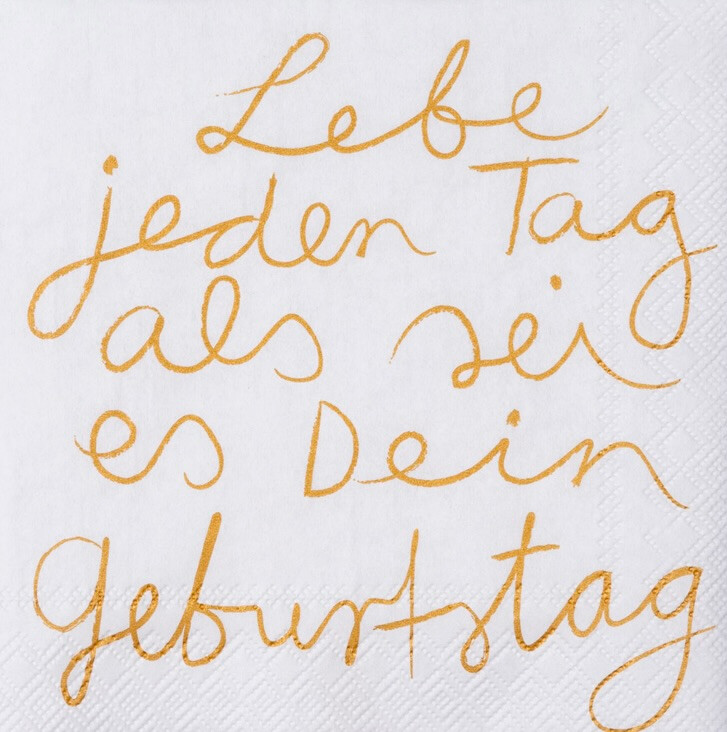 COCKTAILSERVIETTEN &quot;LEBE JEDEN TAG&quot;