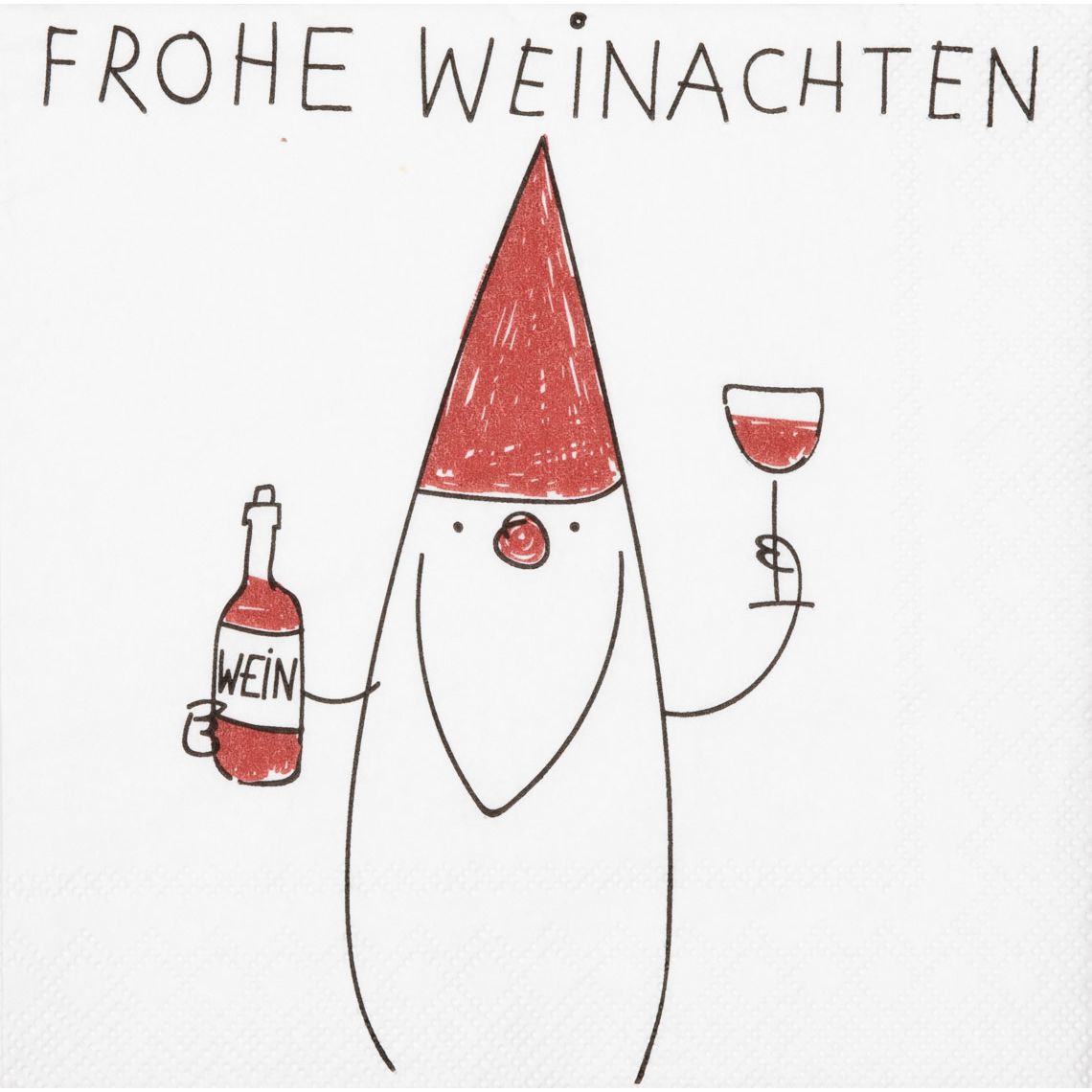 COCKTAILSERVIETTEN &quot;FROHE WEINACHTEN&quot;