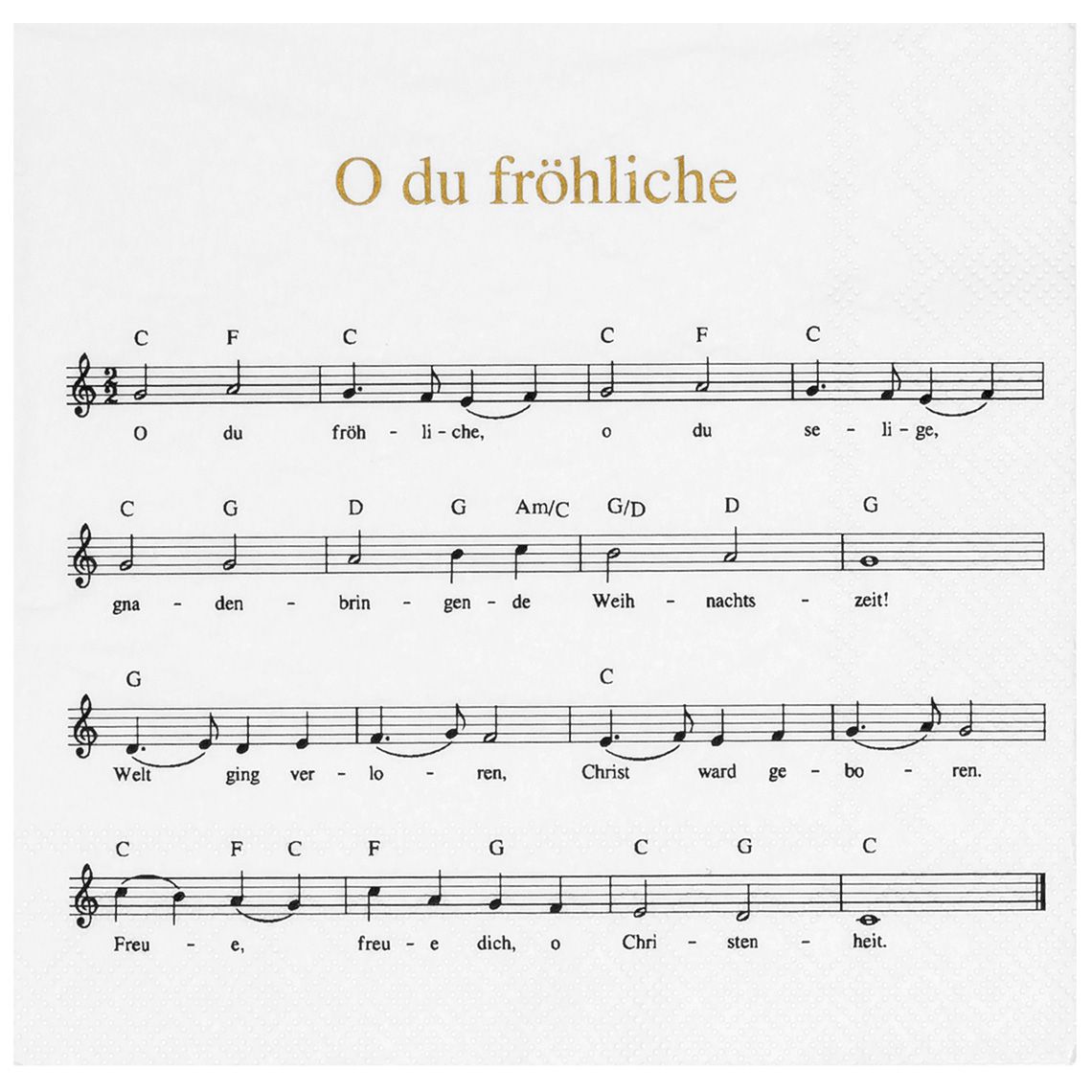 SERVIETTEN &quot;OH DU FRÖHLICHE&quot;