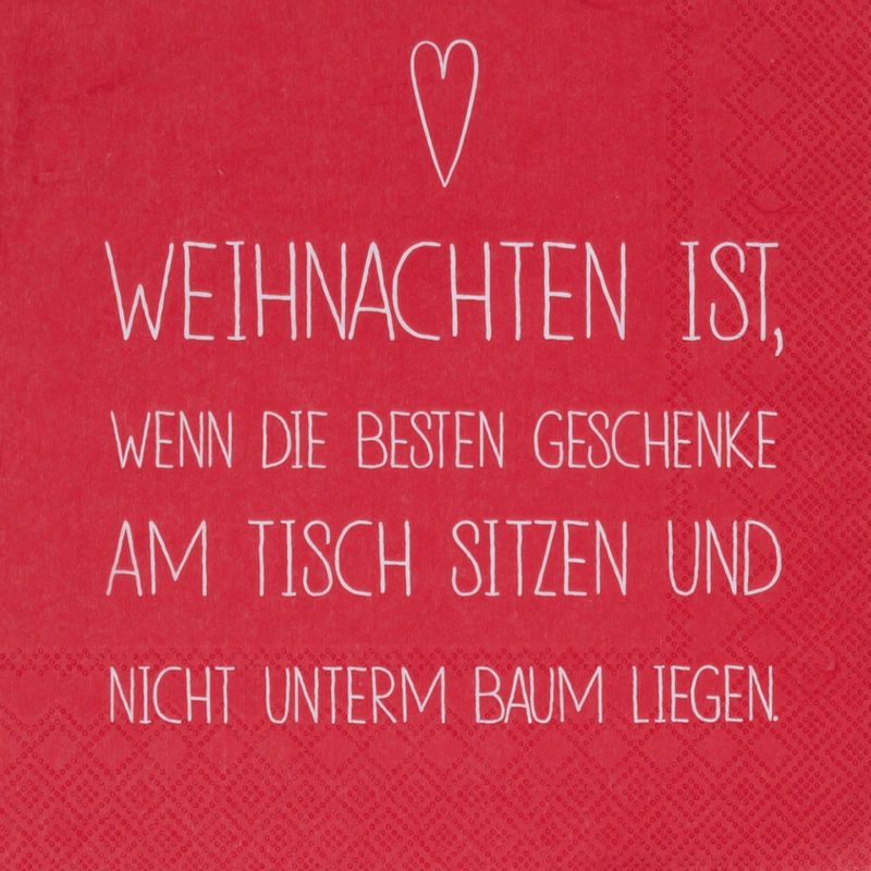 SERVIETTEN &quot;WEIHNACHTEN IST ...&quot;
