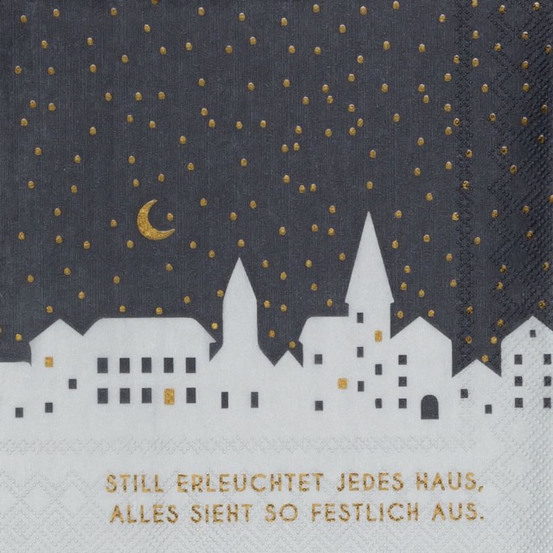COCKTAILSERVIETTEN &quot;STILL ERLEUCHTET JEDES HAUS ...&quot;