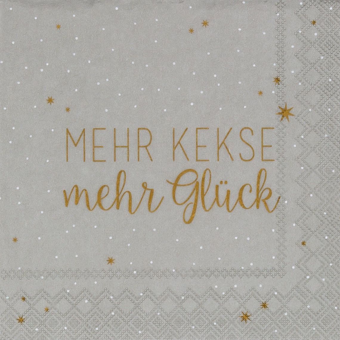 COCKTAILSERVIETTEN &quot;MEHR KEKSE - MEHR GLÜCK&quot;