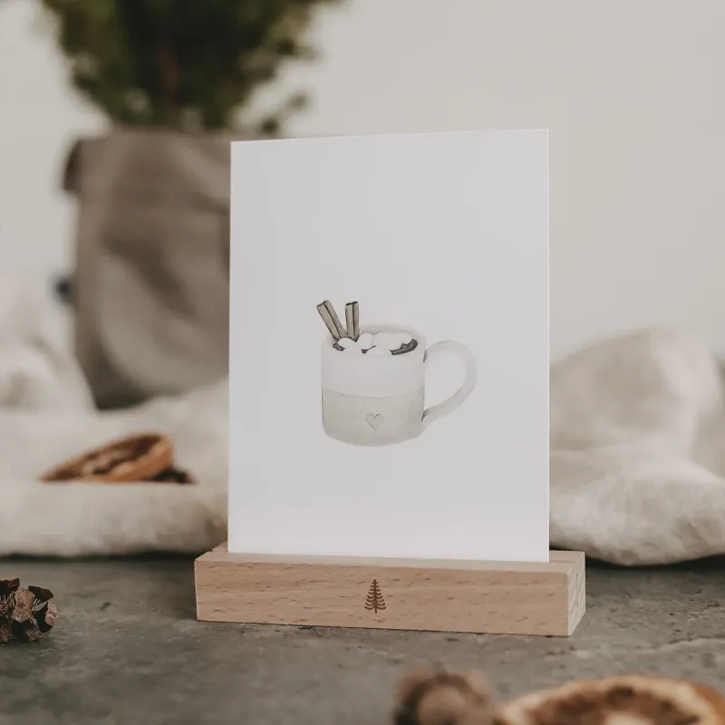 Aquarellkarte Christmas Cup