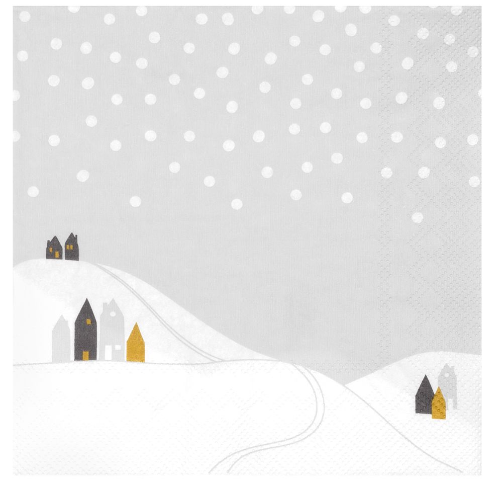 SERVIETTEN &#39;&#39;SCHNEELANDSCHAFT&#39;&#39;