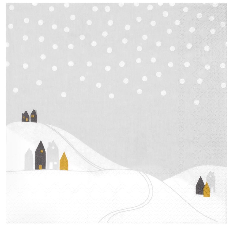SERVIETTEN &#39;&#39;SCHNEELANDSCHAFT&#39;&#39;
