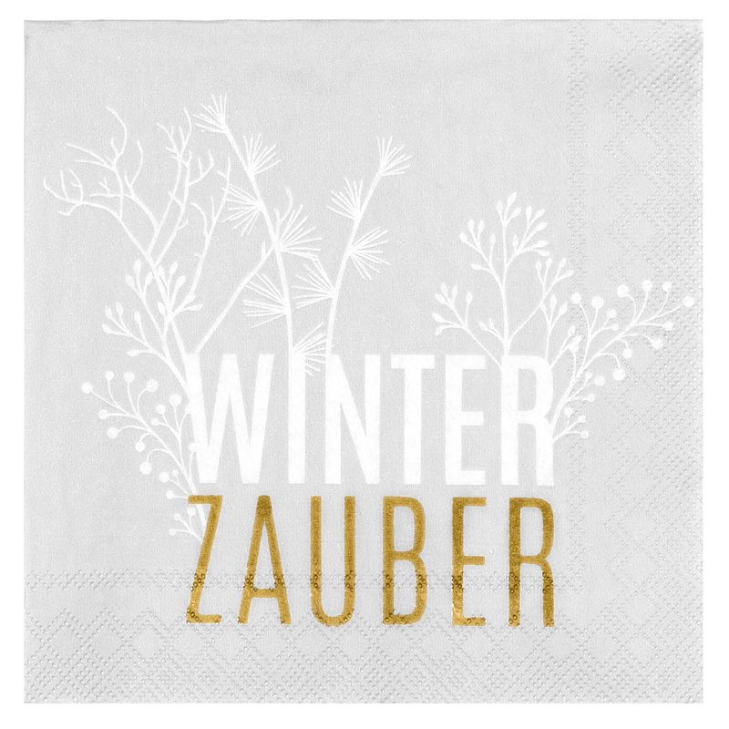 COCKTAILSERVIETTEN &#39;&#39;WINTERZAUBER&#39;&#39;