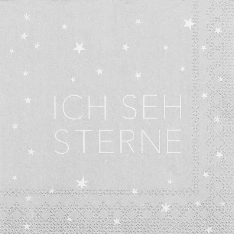 COCKTAILSERVIETTEN &#39;&#39;ICH SEH STERNE&#39;&#39;