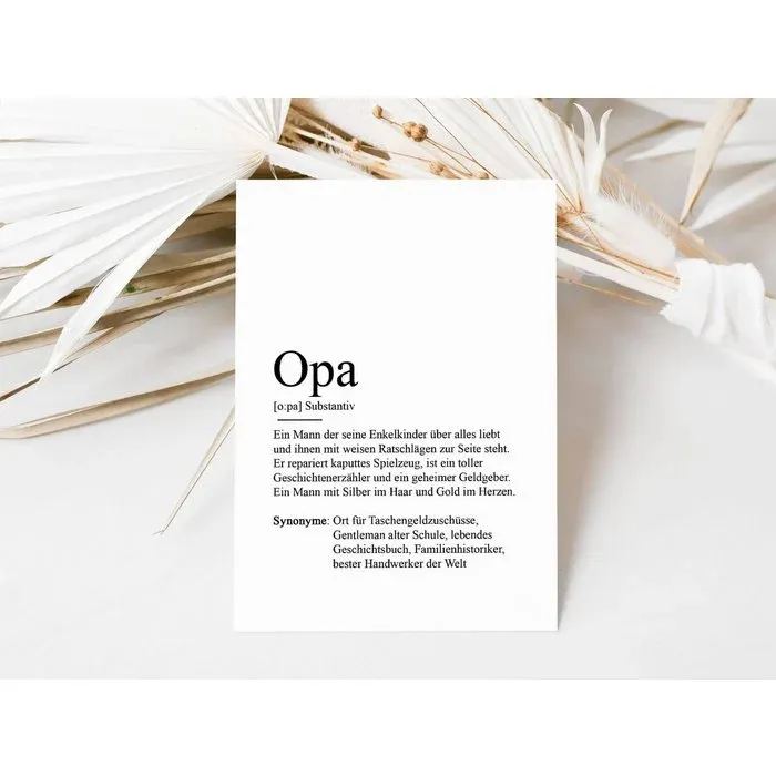Postkarte Opa
