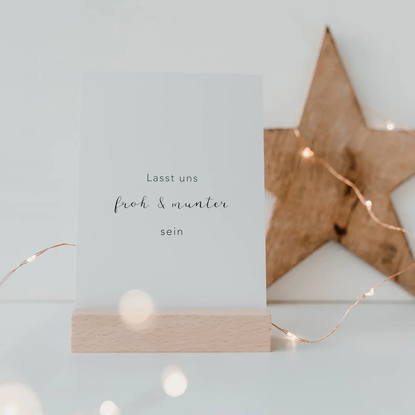 Weihnachtskarte Froh &amp; Munter