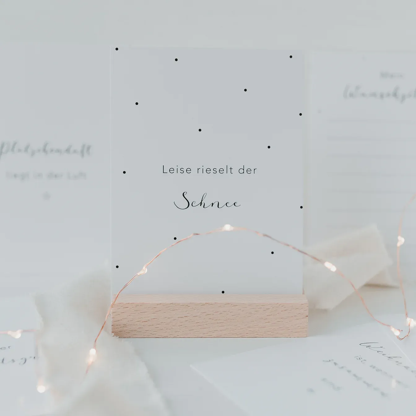 Weihnachtskarte Leise Rieselt der Schnee