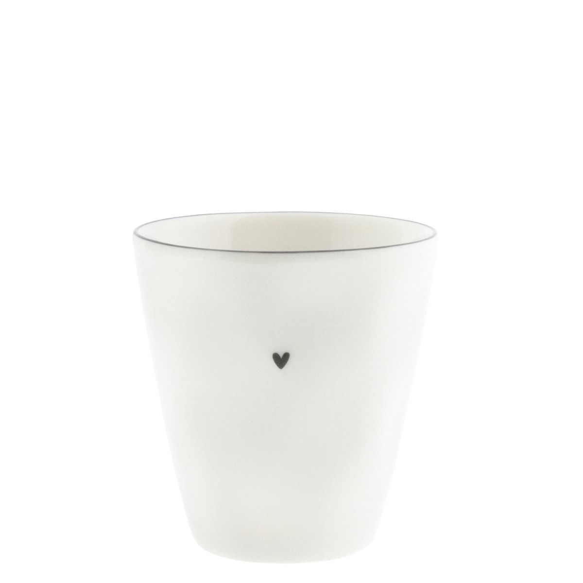 Bastion Collections Becher Herz schwarz/weiß