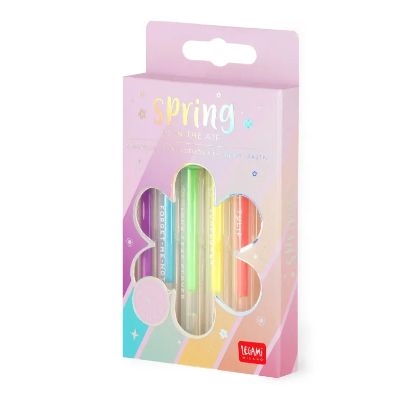 6er-Set Gelstifte in Pastellfarben - Spring is in the Air