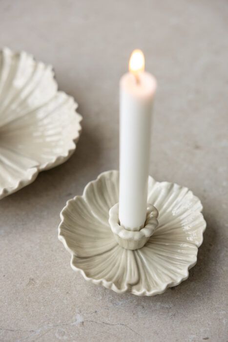 BOTANIK Small beige candlestick