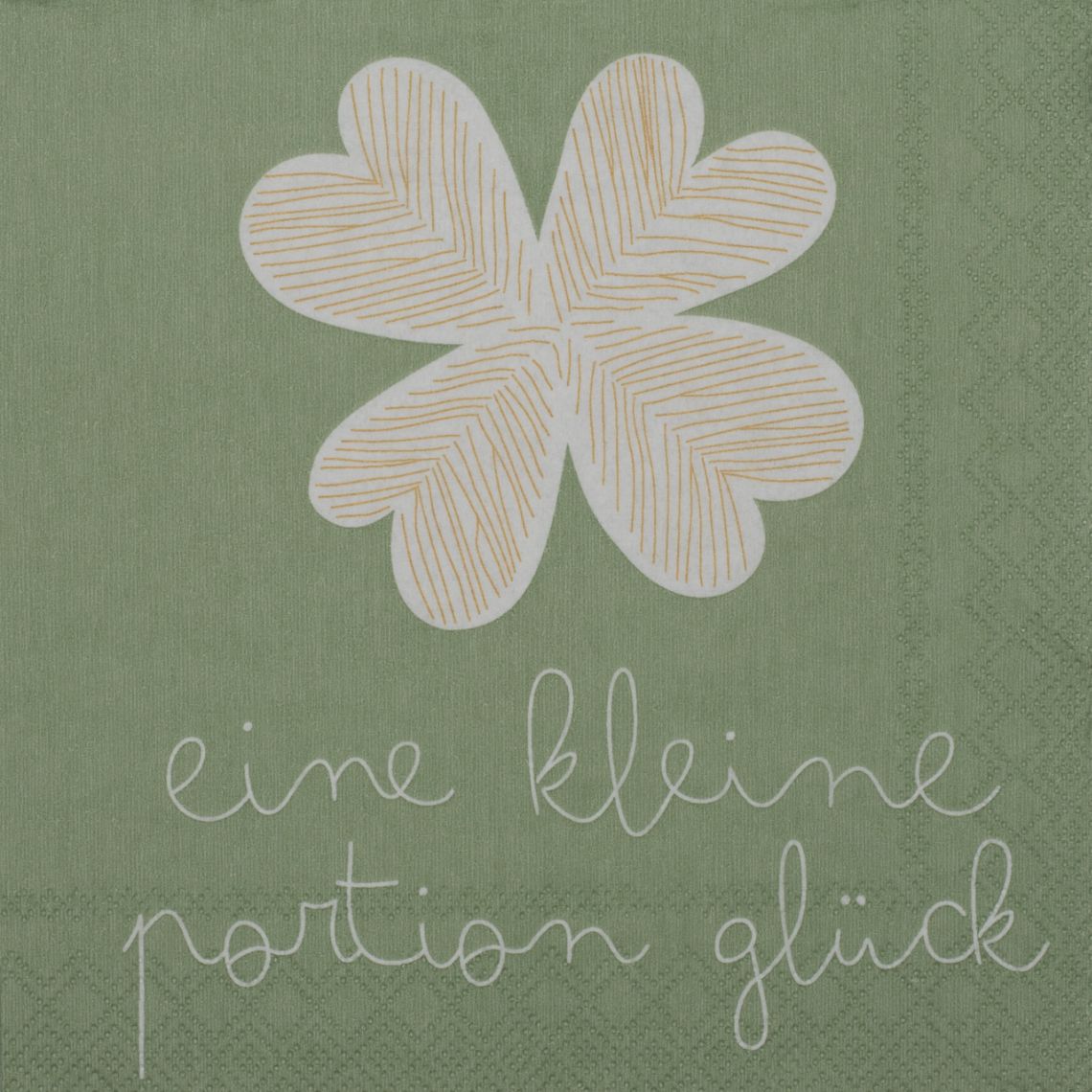 COCKTAILSERVIETTEN &quot;EINE KLEINE PORTION GLÜCK&quot;
