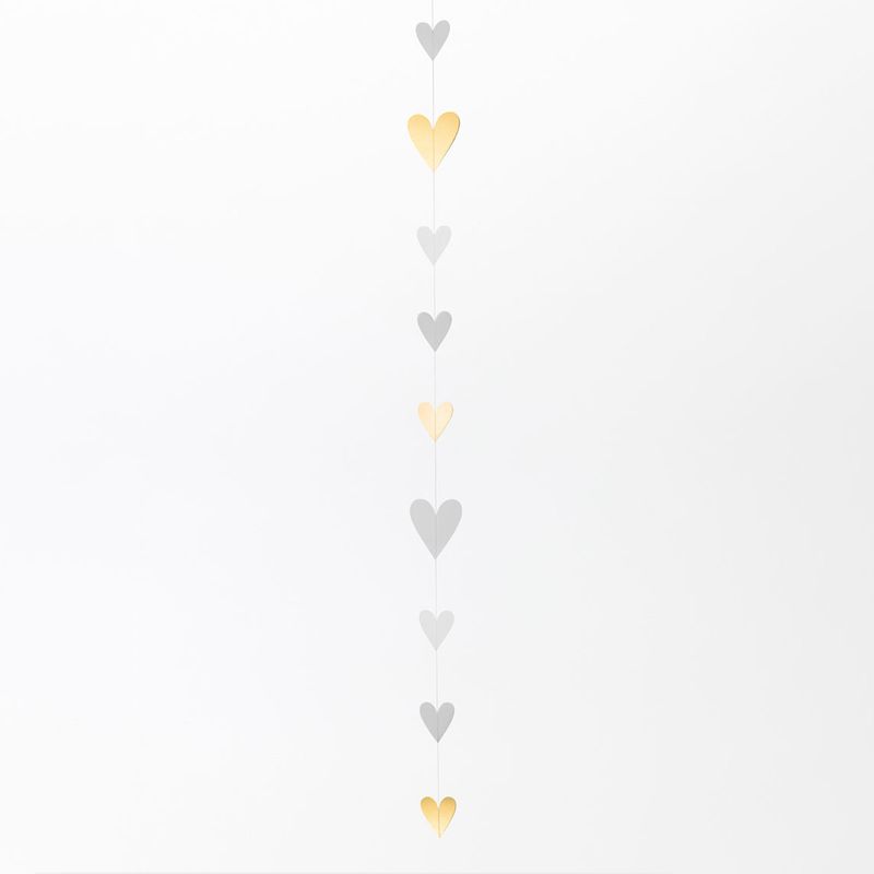 PAPIERKETTE HERZEN &quot;GOLDHERZEN&quot;