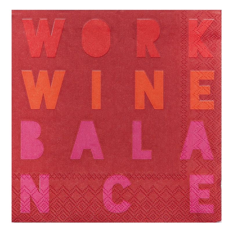 COCKTAILSERVIETTEN &quot;WORK WINE BALANCE&quot;