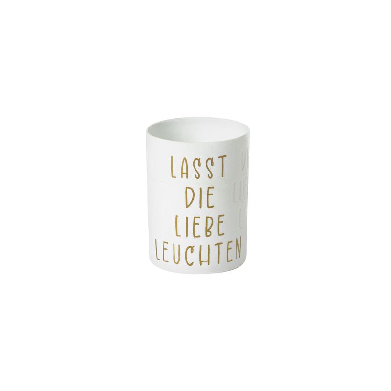HOCHZEIT. TEELICHTHALTER &quot;LASST DIE LIEBE LEUCHTEN&quot;